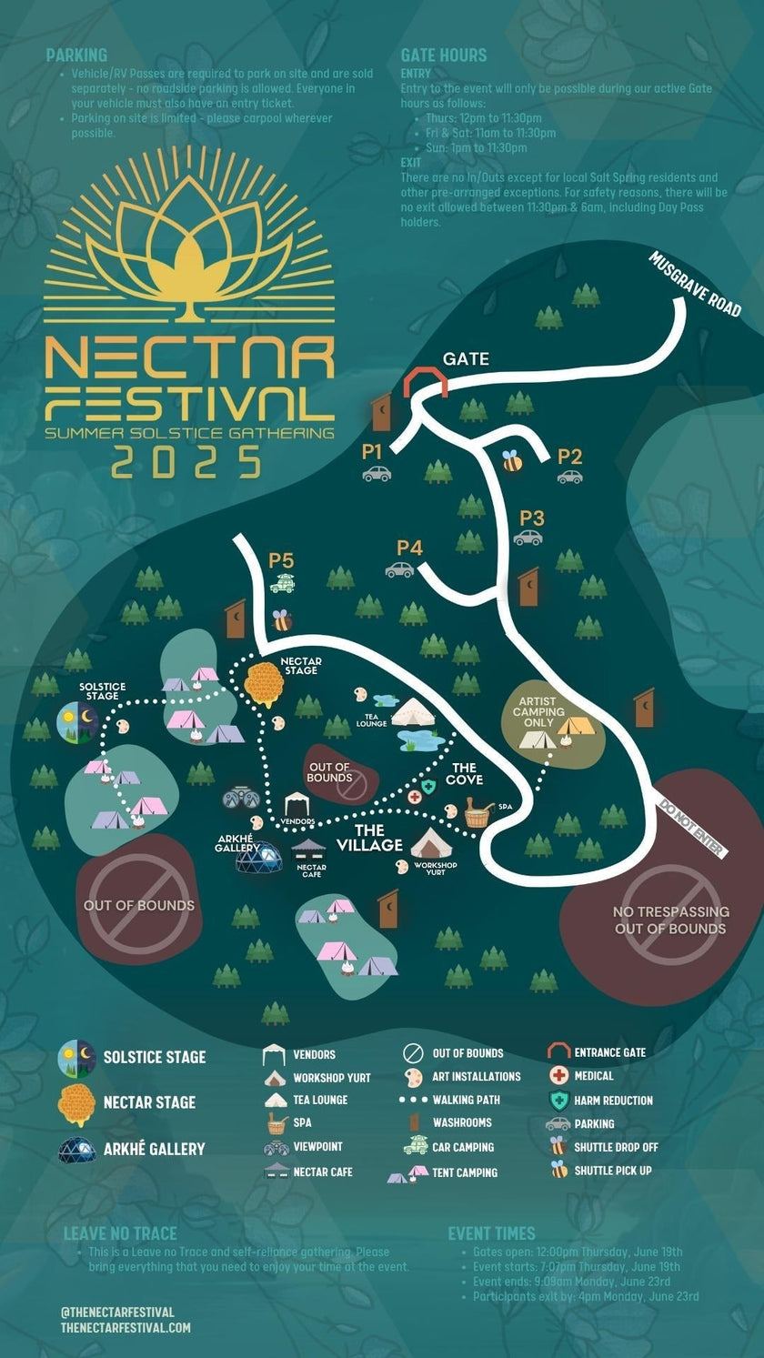 Nectar Event Map – The Nectar Festival